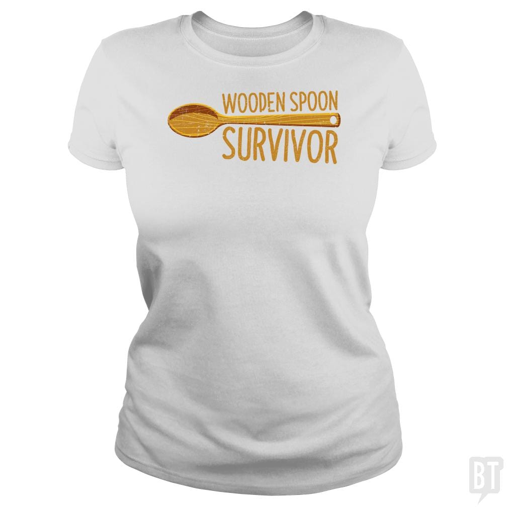 SunFrog-Busted Anjaka Classic Ladies Tee / White / S Wooden Spoon Survivor