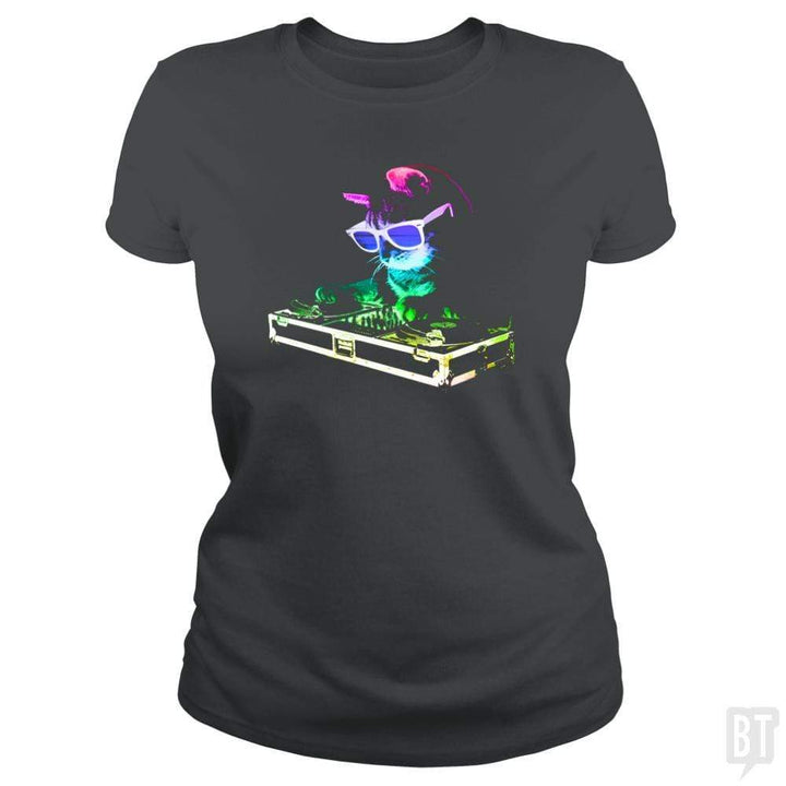 SunFrog-Busted Arsa Classic Ladies Tee / Dark Heather / S house cat