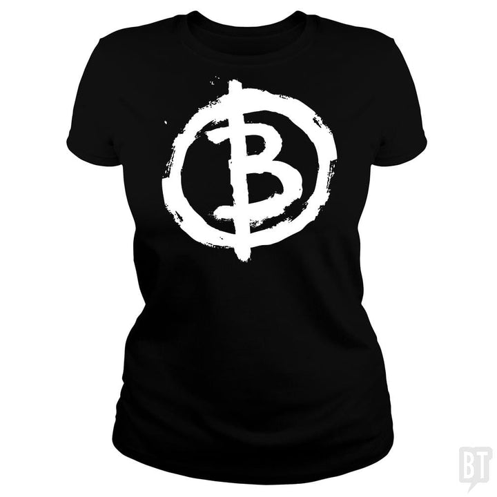 SunFrog-Busted Artpunk101 Classic Ladies Tee / Black / S Bitcoin Anarchist