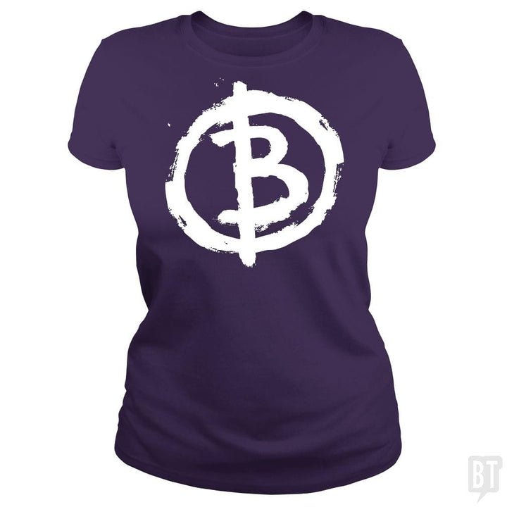 SunFrog-Busted Artpunk101 Classic Ladies Tee / Purple / S Bitcoin Anarchist