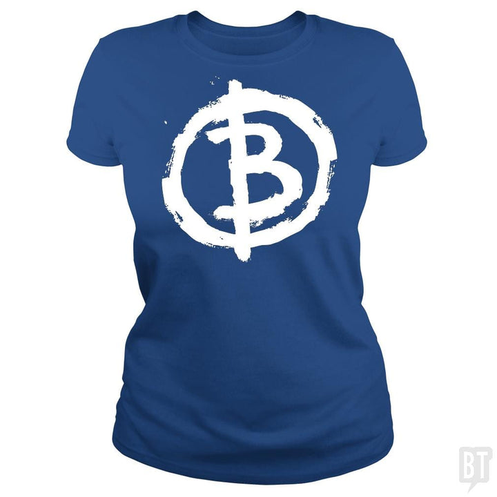 SunFrog-Busted Artpunk101 Classic Ladies Tee / Royal Blue / S Bitcoin Anarchist