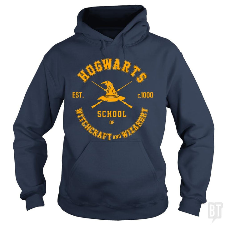 SunFrog-Busted Artpunk101 Hoodie / Navy Blue / S Hogwarts - School of Witchcraft and Wizardry