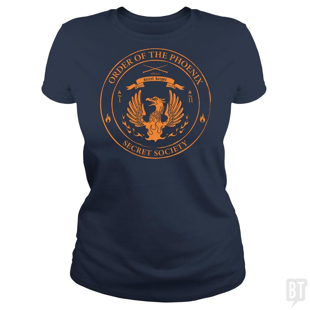 SunFrog-Busted Artpunk101 Classic Ladies Tee / Navy Blue / S Order of the Phoenix - Member Shirt