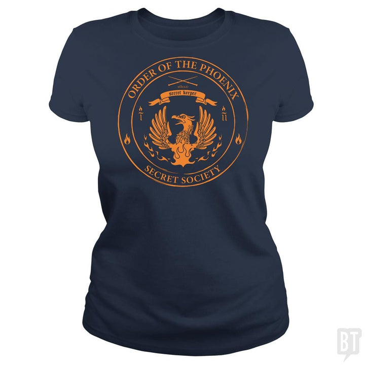 SunFrog-Busted Artpunk101 Classic Ladies Tee / Navy Blue / S Order of the Phoenix - Member Shirt