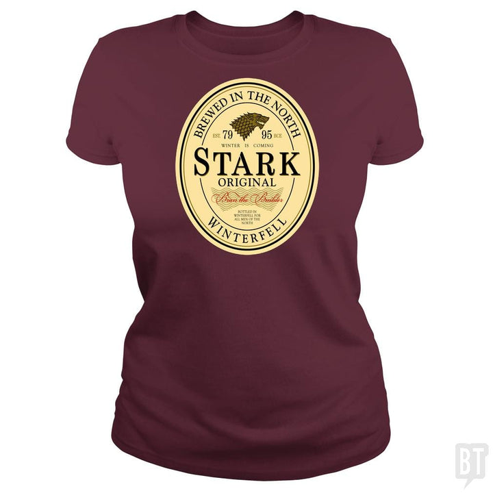 SunFrog-Busted Artpunk101 Classic Ladies Tee / Maroon / S Stark Original Stout Beer