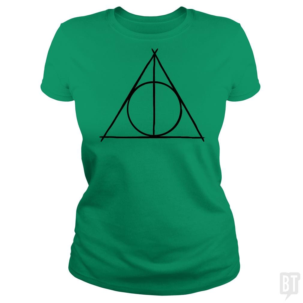 SunFrog-Busted Artpunk101 Classic Ladies Tee / Irish Green / S The Deathly Hallows