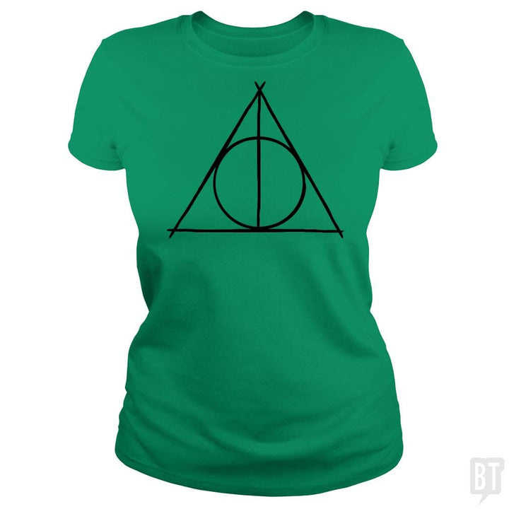 SunFrog-Busted Artpunk101 Classic Ladies Tee / Irish Green / S The Deathly Hallows