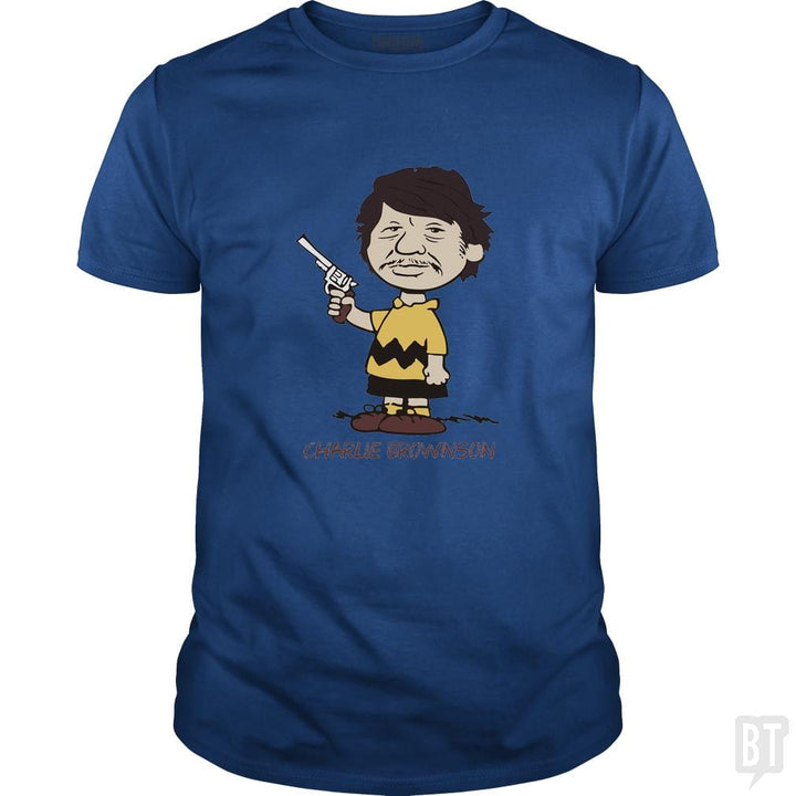 SunFrog-Busted artwerks Classic Guys / Unisex Tee / Royal Blue / S Charlie Brownson