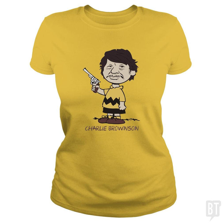 SunFrog-Busted artwerks Classic Ladies Tee / Daisy / S Charlie Brownson