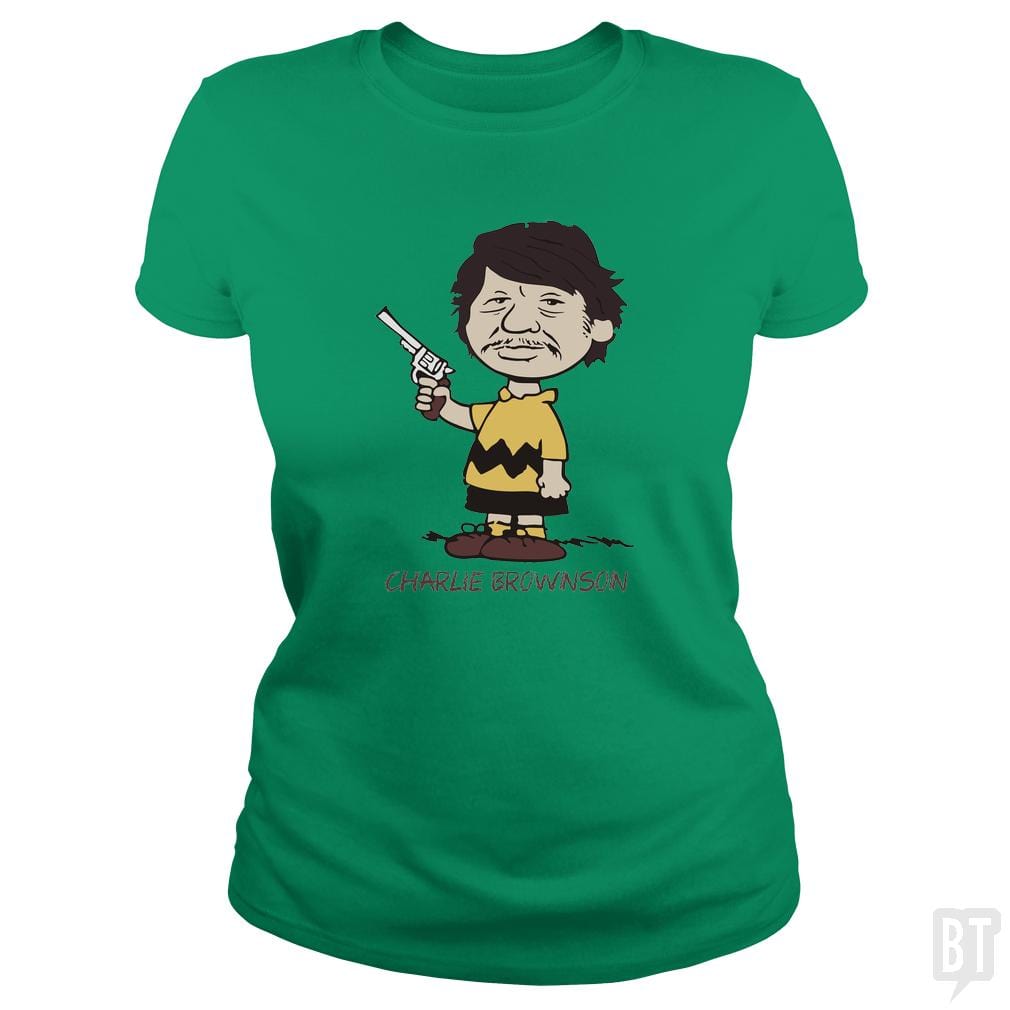 SunFrog-Busted artwerks Classic Ladies Tee / Irish Green / S Charlie Brownson