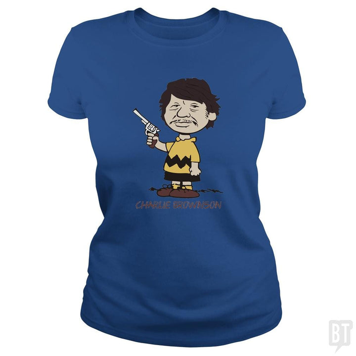 SunFrog-Busted artwerks Classic Ladies Tee / Royal Blue / S Charlie Brownson