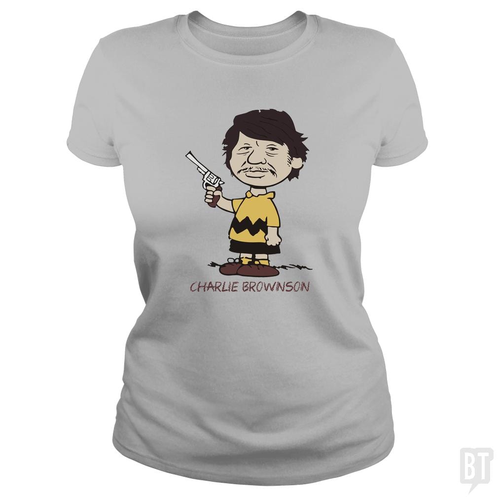 SunFrog-Busted artwerks Classic Ladies Tee / Sport Grey / S Charlie Brownson