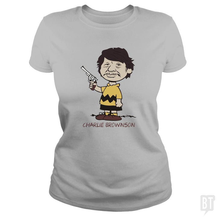 SunFrog-Busted artwerks Classic Ladies Tee / Sport Grey / S Charlie Brownson