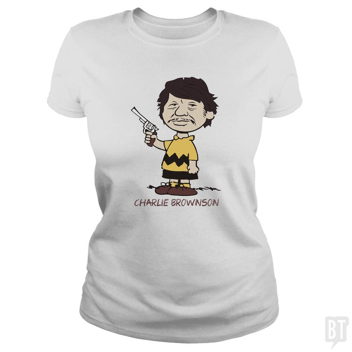 SunFrog-Busted artwerks Classic Ladies Tee / White / S Charlie Brownson