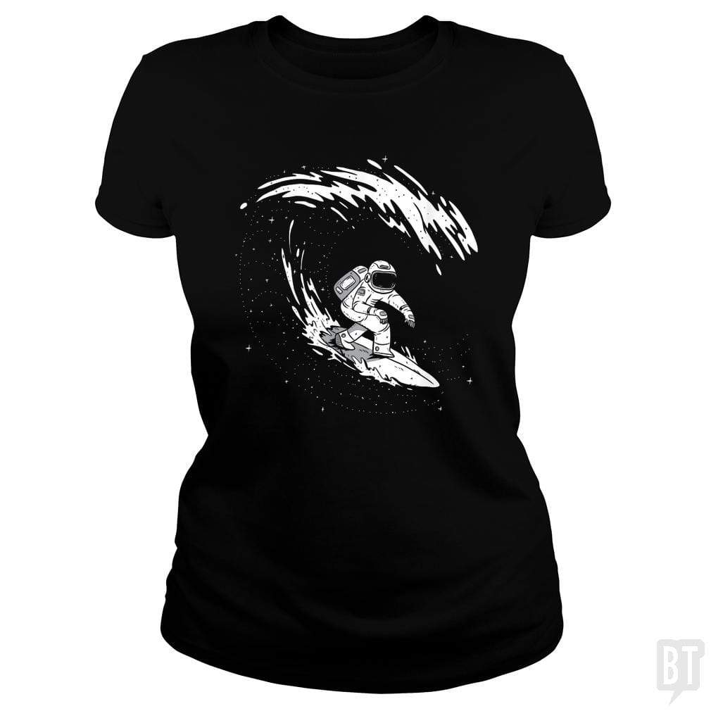 SunFrog-Busted Classic Ladies Tee / Black / S Astronaut Astronomer Science Explore Space Adventu