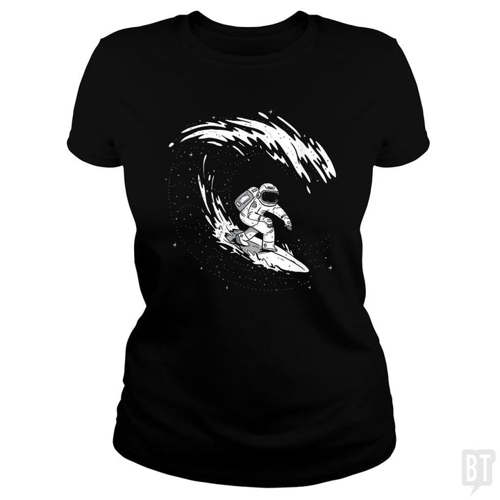 SunFrog-Busted Classic Ladies Tee / Black / S Astronaut Astronomer Science Explore Space Adventu