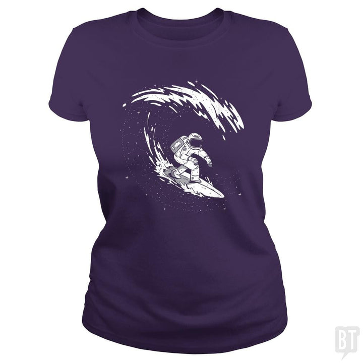 SunFrog-Busted Classic Ladies Tee / Purple / S Astronaut Astronomer Science Explore Space Adventu