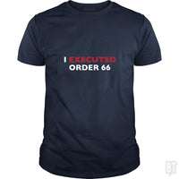 Load image into Gallery viewer, SunFrog-Busted BaggofTricks Classic Guys / Unisex Tee / Navy Blue / S Execute Order 66 #2
