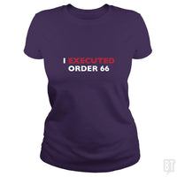 Load image into Gallery viewer, SunFrog-Busted BaggofTricks Classic Ladies Tee / Purple / S Execute Order 66 #2
