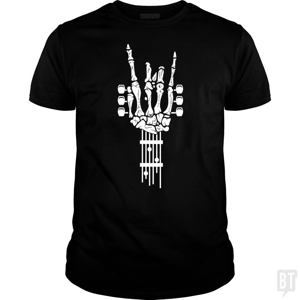 SunFrog-Busted Barrett Classic Guys / Unisex Tee / Black / S Rock & Roll Skeleton Guitar Music Lover Gift