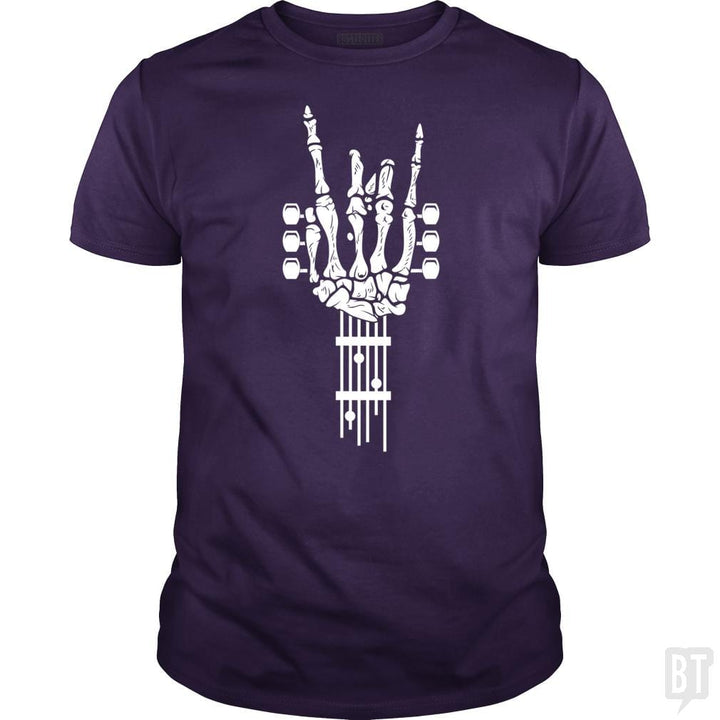 SunFrog-Busted Barrett Classic Guys / Unisex Tee / Purple / S Rock & Roll Skeleton Guitar Music Lover Gift