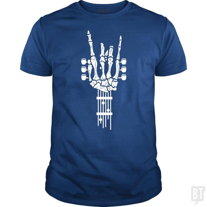 SunFrog-Busted Barrett Classic Guys / Unisex Tee / Royal Blue / S Rock & Roll Skeleton Guitar Music Lover Gift