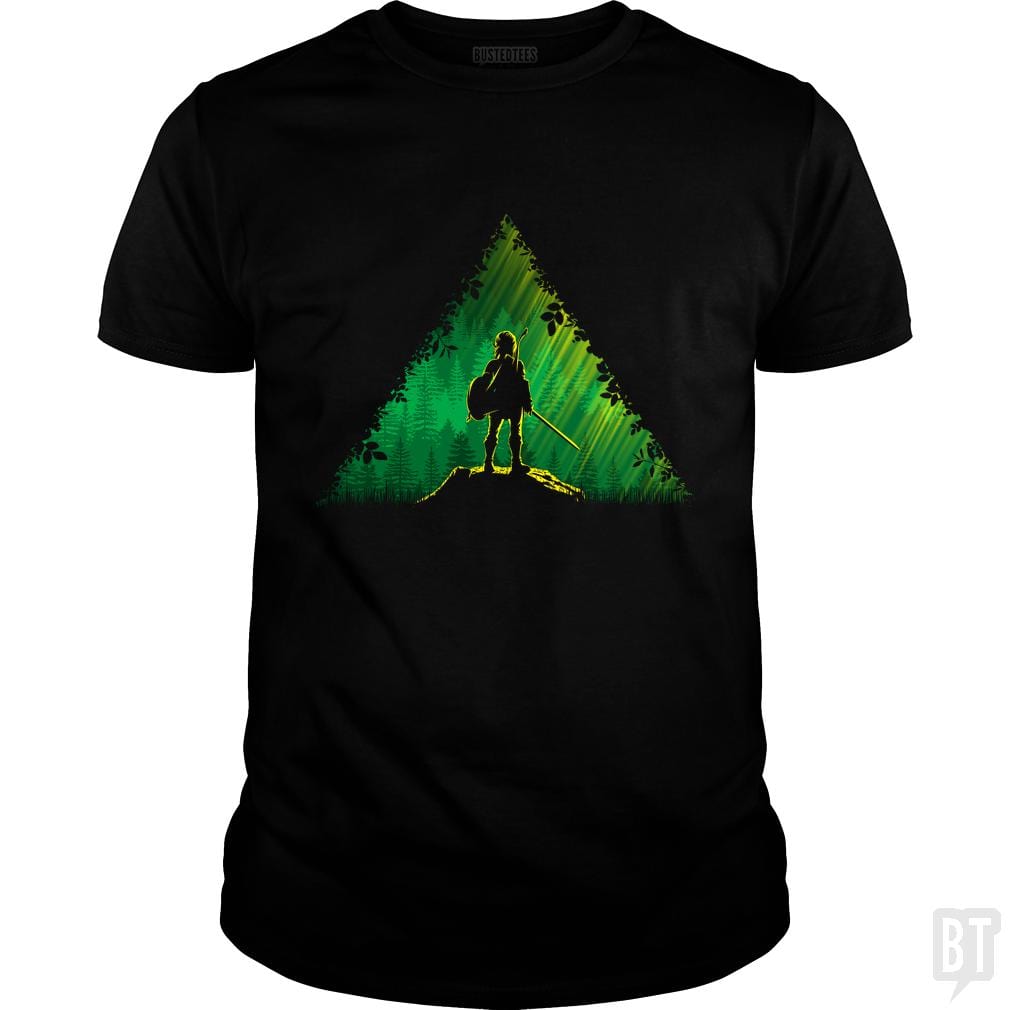 SunFrog-Busted Bomdesignz Classic Guys / Unisex Tee / Black / S Link in a forest