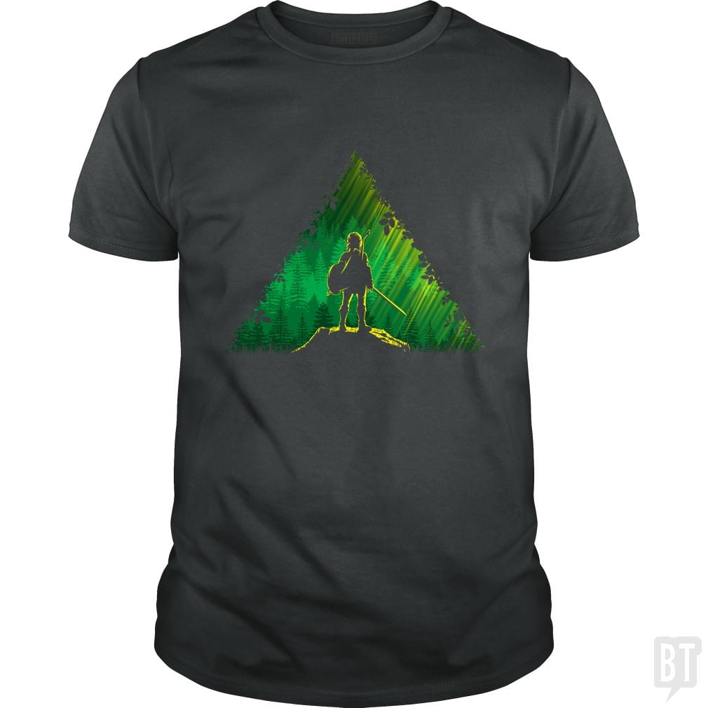 SunFrog-Busted Bomdesignz Classic Guys / Unisex Tee / Dark Heather / S Link in a forest