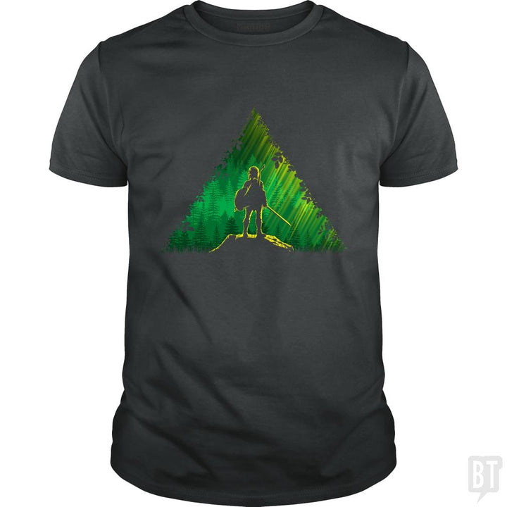 SunFrog-Busted Bomdesignz Classic Guys / Unisex Tee / Dark Heather / S Link in a forest