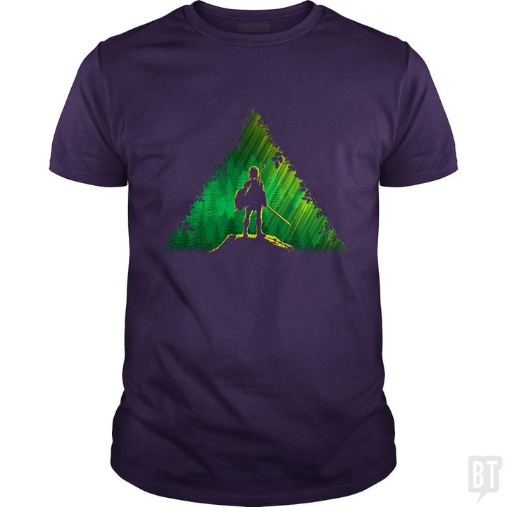 SunFrog-Busted Bomdesignz Classic Guys / Unisex Tee / Purple / S Link in a forest