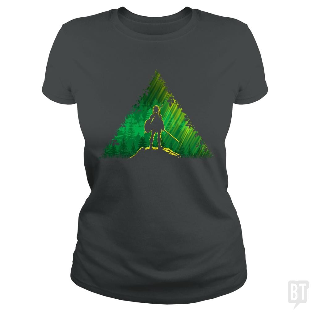 SunFrog-Busted Bomdesignz Classic Ladies Tee / Dark Heather / S Link in a forest