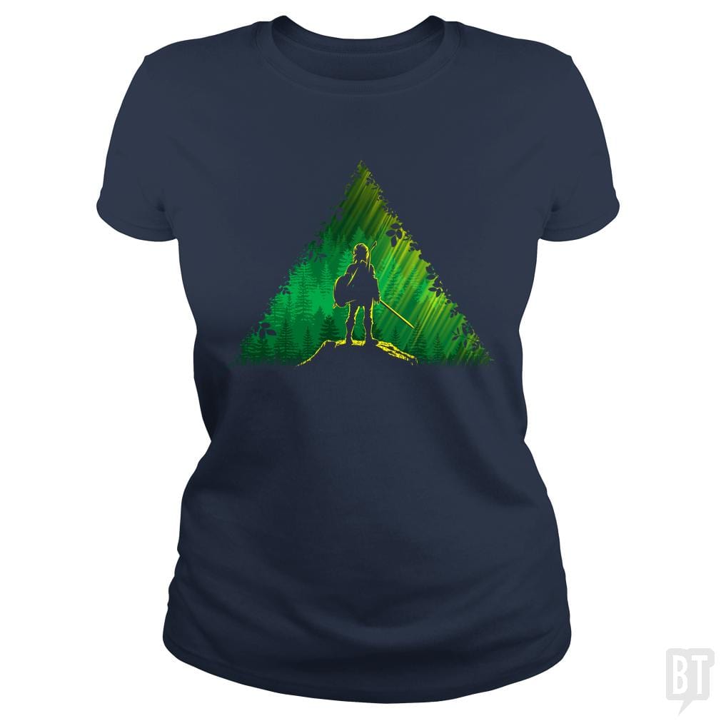 SunFrog-Busted Bomdesignz Classic Ladies Tee / Navy Blue / S Link in a forest