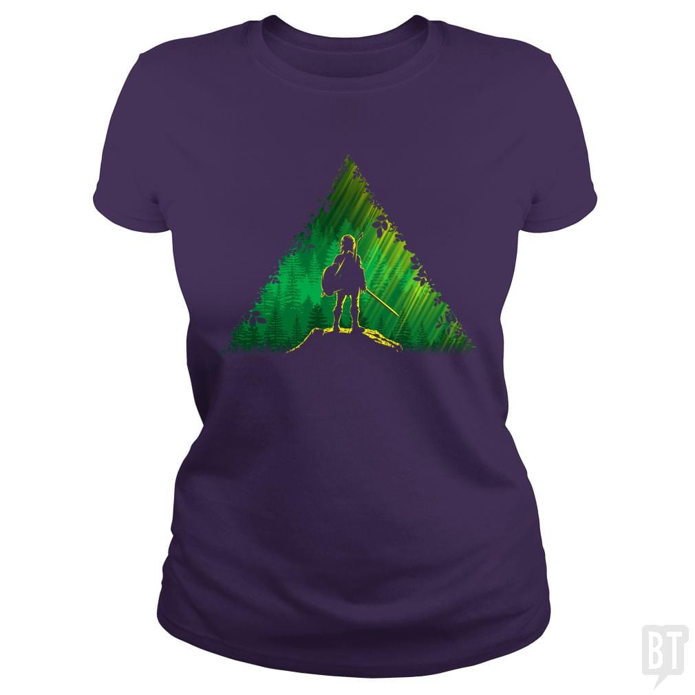 SunFrog-Busted Bomdesignz Classic Ladies Tee / Purple / S Link in a forest