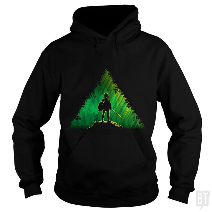 SunFrog-Busted Bomdesignz Hoodie / Black / S Link in a forest