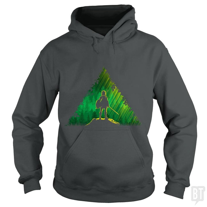 SunFrog-Busted Bomdesignz Hoodie / Dark Heather / S Link in a forest