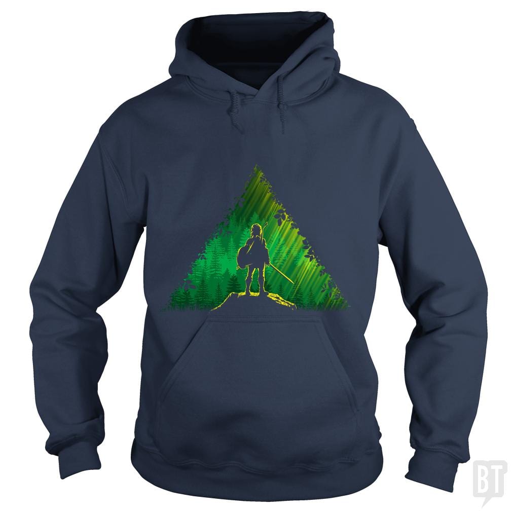 SunFrog-Busted Bomdesignz Hoodie / Navy Blue / S Link in a forest