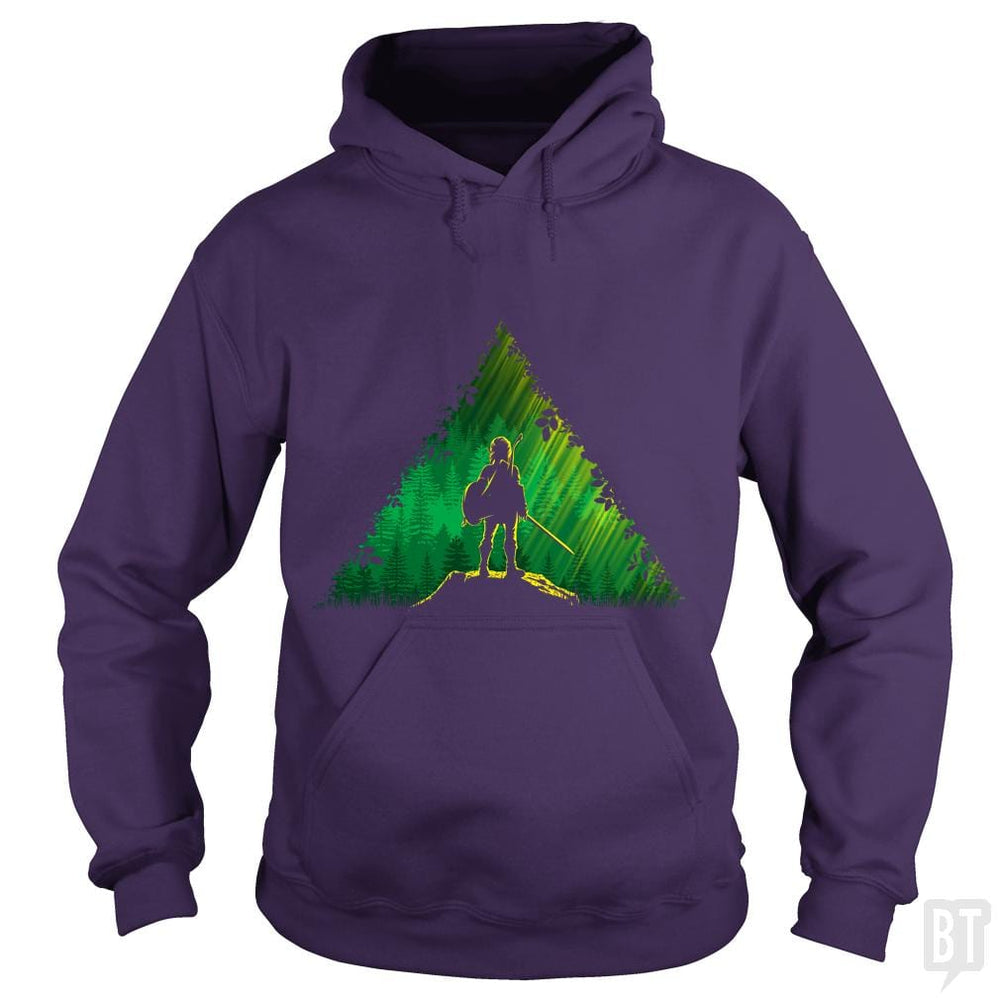 SunFrog-Busted Bomdesignz Hoodie / Purple / S Link in a forest