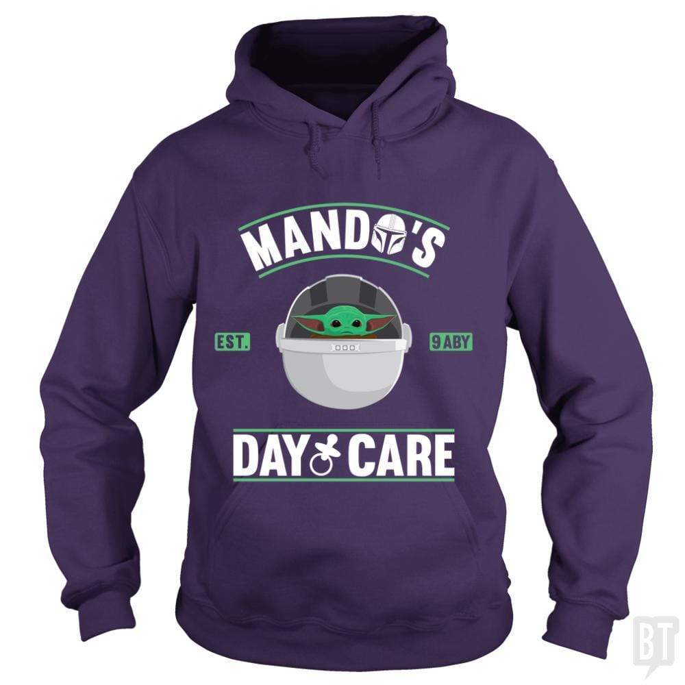 SunFrog-Busted Bomdesignz Hoodie / Purple / S Mando's day care