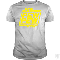 Load image into Gallery viewer, SunFrog-Busted Bomdesignz Classic Guys / Unisex Tee / White / S PEW PEW
