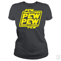 Load image into Gallery viewer, SunFrog-Busted Bomdesignz Classic Ladies Tee / Dark Heather / S PEW PEW
