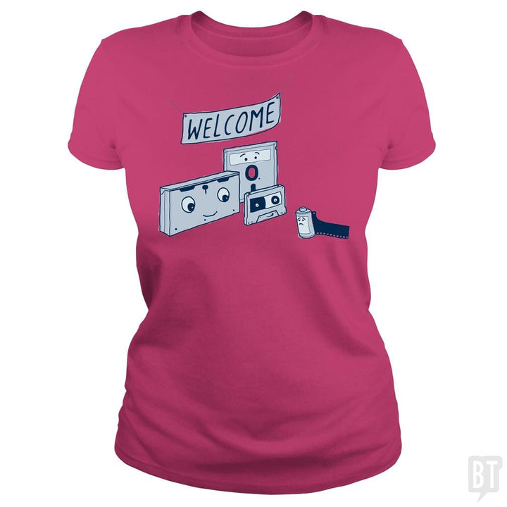 SunFrog-Busted BustedTees Classic Ladies Tee / Heliconia / S Analog Retirement