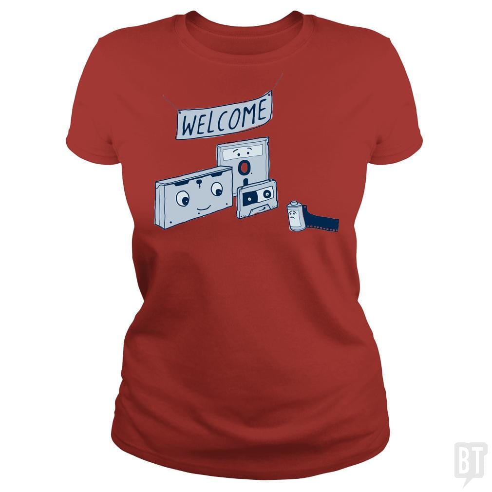 SunFrog-Busted BustedTees Classic Ladies Tee / Red / S Analog Retirement