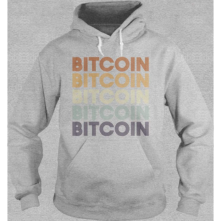 SunFrog-Busted BustedTees Hoodie / Grey / S Bitcoin Retro