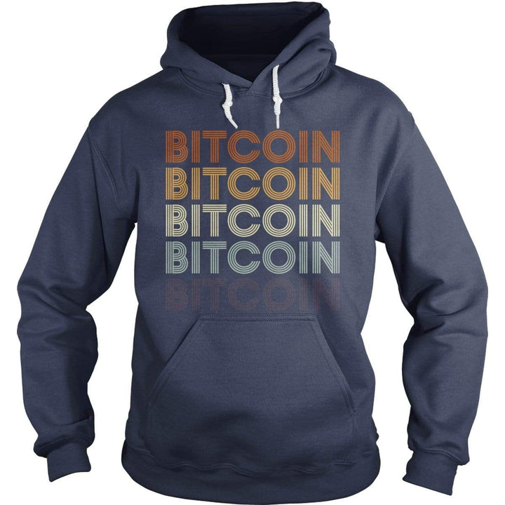 SunFrog-Busted BustedTees Hoodie / Navy / S Bitcoin Retro