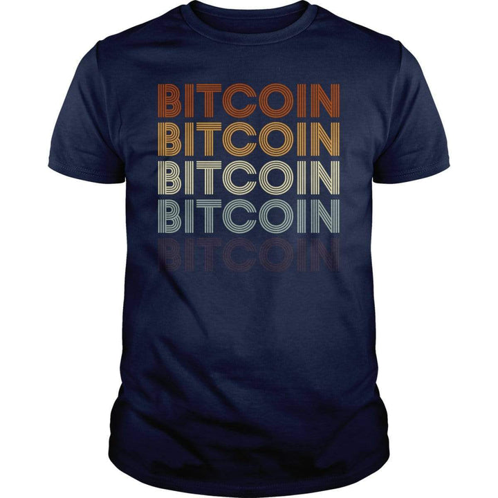 SunFrog-Busted BustedTees Classic Unisex / Navy / S Bitcoin Retro