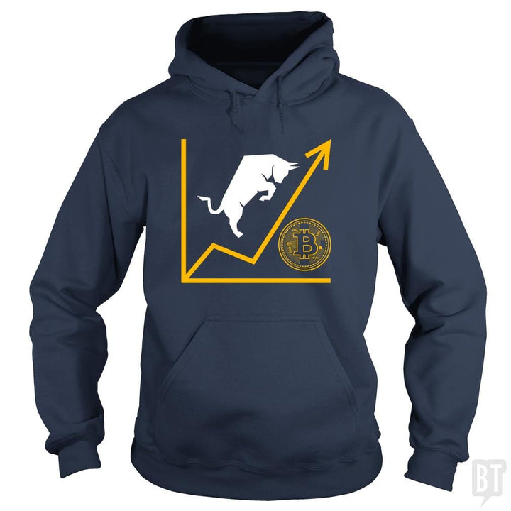 SunFrog-Busted BustedTees Hoodie / Navy Blue / S Bull Bitcoin