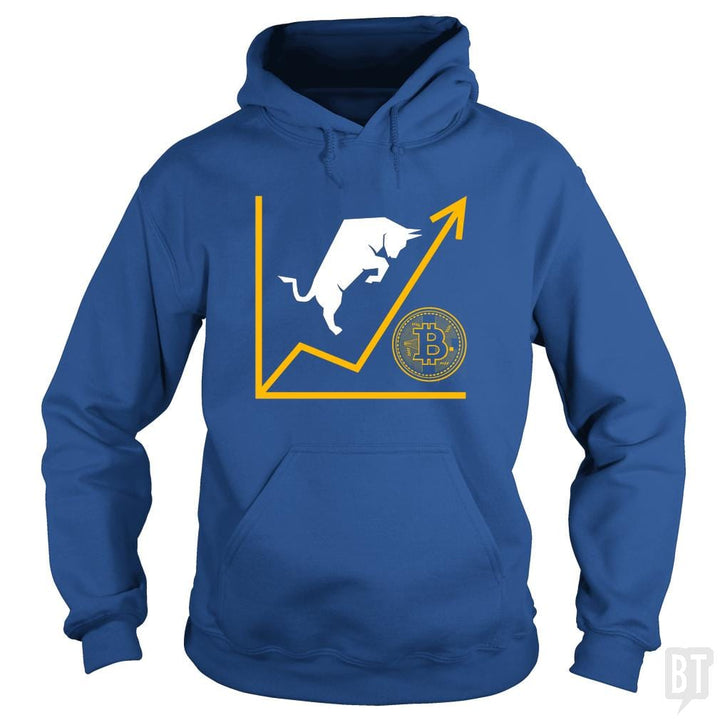 SunFrog-Busted BustedTees Hoodie / Royal Blue / S Bull Bitcoin