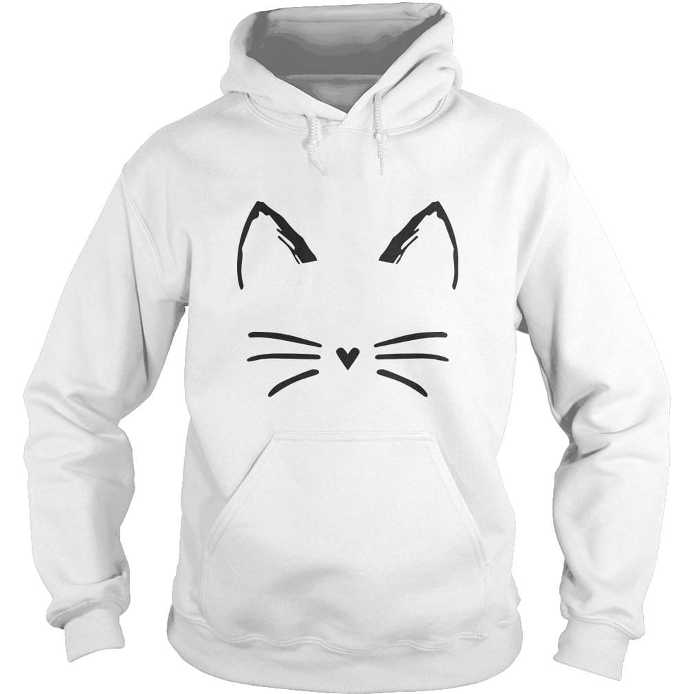 SunFrog-Busted BustedTees Hoodie / White / S Cat Face