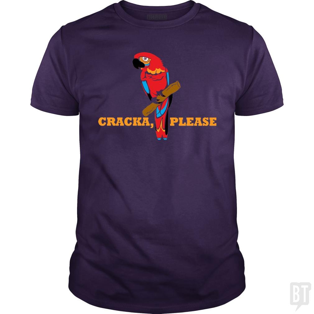 SunFrog-Busted BustedTees Classic Guys / Unisex Tee / Purple / S Cracka' Please