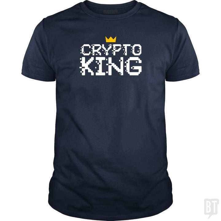SunFrog-Busted BustedTees Classic Guys / Unisex Tee / Navy Blue / S Crypto King